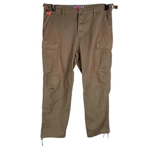 Men's Empyre Relax Olive Green Adjustable Cargo Army Utility Pants - 32x30